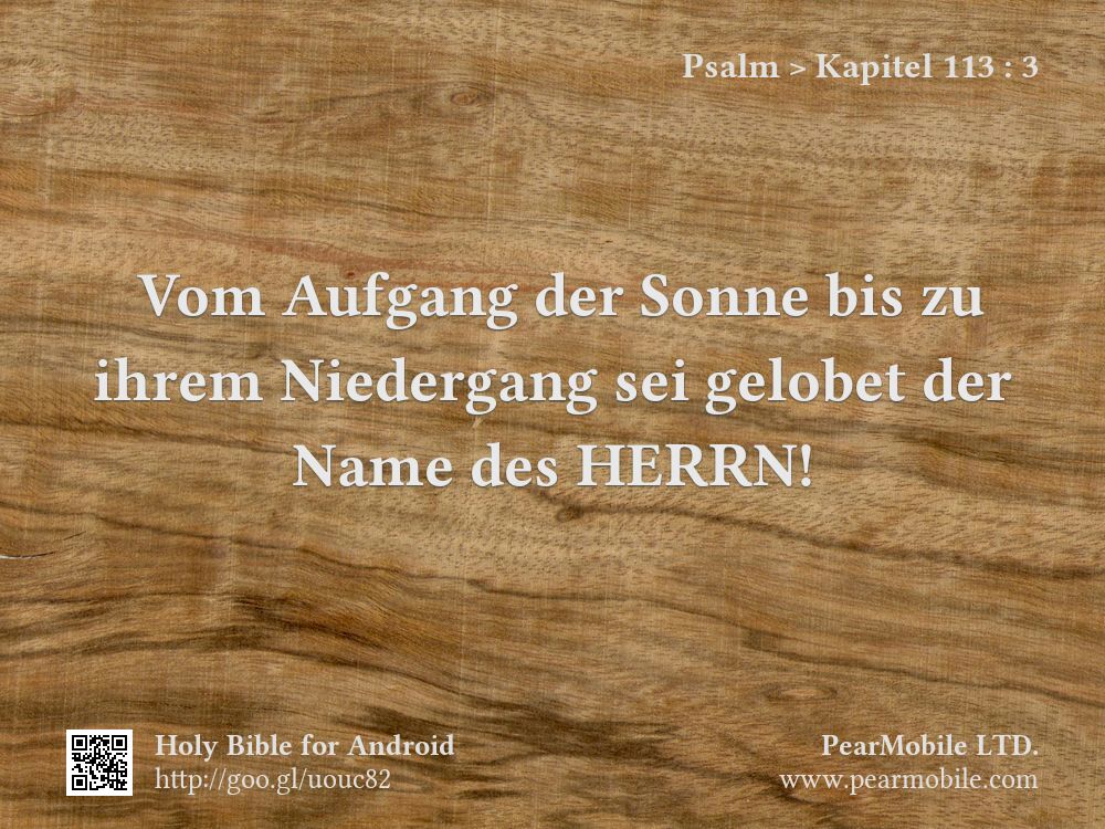 Psalm, Kapitel 113:3